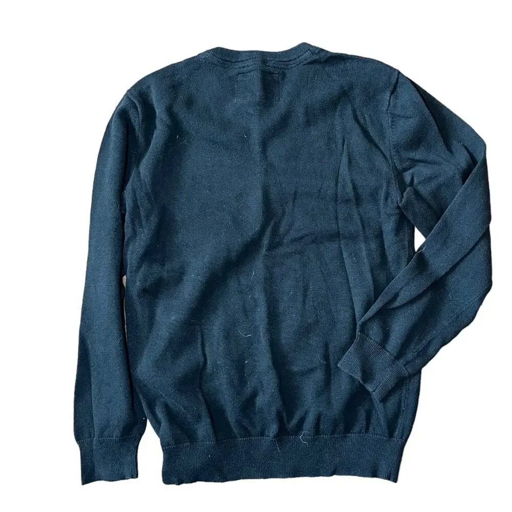 Old Navy black v-neck long sleeve sweater 100% cotton large kids 10-12